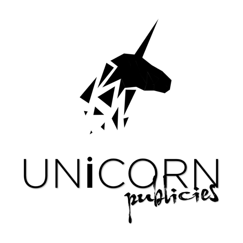 logo unicorn negru